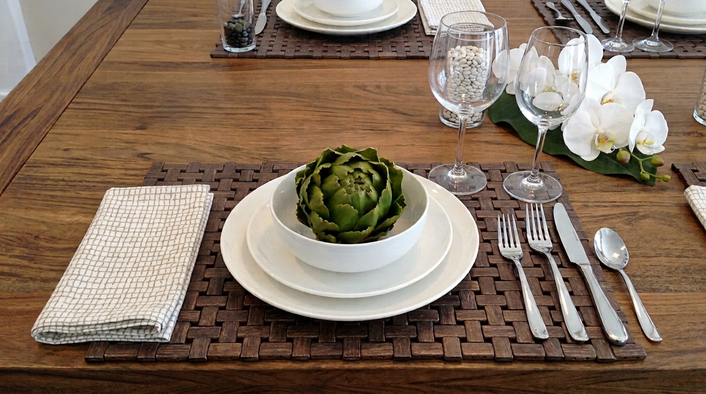 Dining table styling detail
